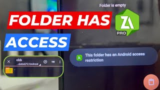 ZArchiver this Folder has Access Restrictions on Android ObbData [upl. by Ennagroeg]