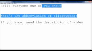 Whats the abbreviation of elitepvpers [upl. by Alie429]