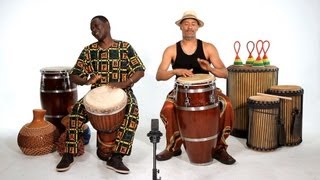 Djembe vs Conga  African Drums [upl. by Adiuqal]