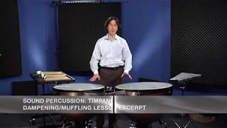 Sound Percussion Timpani DampeningMuffling Lesson Excerpt [upl. by Aratahs]