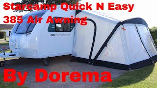 Starcamp Quick n Easy Air 385 Awning from Dorema [upl. by Senecal46]