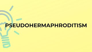 What is the meaning of the word PSEUDOHERMAPHRODITISM [upl. by Ishii131]