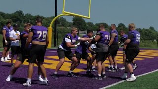 UNI football team preparing for 2024 season on first day of fall camp [upl. by Aynom462]