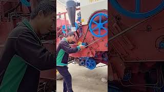 Rotary tiller drive shaft belt installation process [upl. by Eenalem]