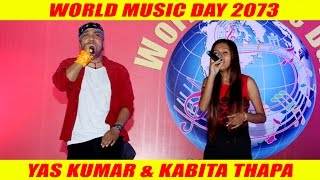 STAGE PERFORMANCE OF YASH KUMAR  KHE KADAM TIMI SANGAI  WORLD MUSIC DAY 2073 BUTWAL [upl. by Ainegue88]