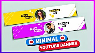 🔥How to Make Minimal YouTube Banner in Picsart  How to Make YouTube Channel Banner on Android ✨ [upl. by Parrish]