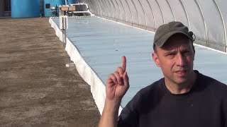 Big Aquaponic Greenhouse  Part 11  DWC Bed [upl. by Earesed]