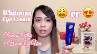 Whitening Eye CreamMeishoku 🇯🇵 Placenta Whiter Medicated Eye Cream  Lady’s Stuff [upl. by Enitsugua]