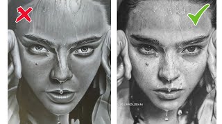 How To do Blending In Portrait Drawings  Fix this to make your drawing Realistic [upl. by Welles]