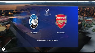 Atalanta vs Arsenal ● Champions League 202425 ● Gameplay Pes 2021 [upl. by Sonitnatsok]