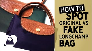 HOW TO 🔍 Spot Original vs Fake Longchamp Bag 👜 Longchamp Le Pliage Tote Bag [upl. by Ellecram]