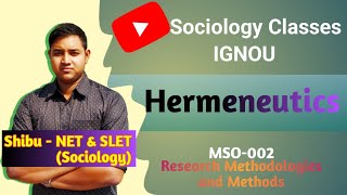 Hermeneutics  Universal Hermeneutics Depth Hermeneutics Hermeneutic Circle  IGNOU MSO 002 [upl. by Aitetel]