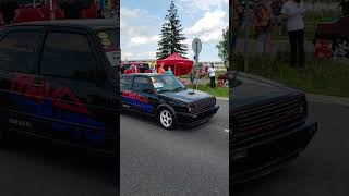 Volkswagen Golf Mk2 GTI with a VR6 engine makes deep and loud induction noise  Drag Race Przemyśl [upl. by Naivaf]