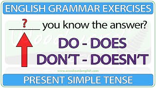 Do Does Dont Doesnt  English Grammar Exercises  Present Simple Tense [upl. by Ardene]