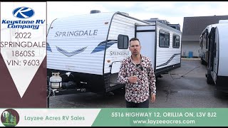 2022 Keystone Springdale 1860SS Vin 9603  Layzee Acres RV Sales [upl. by Cohin]