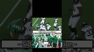 Sidelines reaction to Saquon Barkleys insane backwards hurdle [upl. by Wivinah]