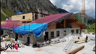 Bergrestaurant Gampenalpe Ischgl Bauarbeiten August 2018 neue Skihütte in der Silvretta Arena [upl. by Ramhaj]