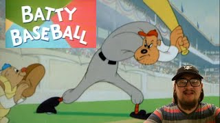 Tex Avery  Batty Baseball 1944  First Time Watching  A Wild and Wacky Baseball Game [upl. by Eceer]