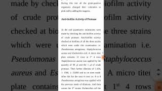 Protease Activity Assayanti biofilm activity of protease [upl. by Justinian]