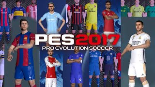 PACK DE KITS 2324 PARA PES 2017 PC  UPDATE SEASON 2324 [upl. by Anesuza]