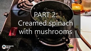 Recipe Creamed spinach with mushrooms [upl. by Madelyn]