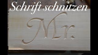 Schrift schnitzen [upl. by Telimay355]