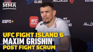 UFC Fight Island 6 Maxim Grishin Wont Argue With Stoppage It Wouldve Come In Third Round [upl. by Charmian]