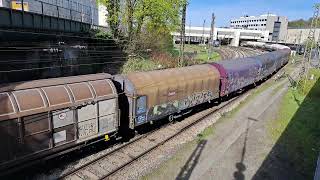 Güterzug mit Taurus 10160184 fährt über Passau Hbf [upl. by Mather51]