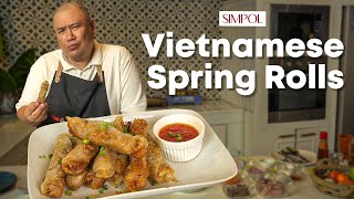 Vietnamese Spring Rolls Recipe you didnt know you needed  Chef Tatung [upl. by Hersh542]