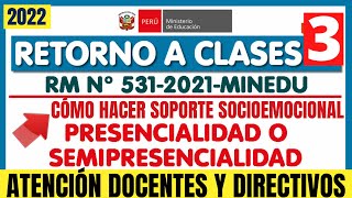 RM N° 5312021MINEDU 2022 SOPORTE SOCIOEMOCIONAL PARA PRESENCIALIDAD O SEMIPRESENCIALIDAD [upl. by Bennett]