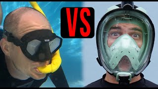 Full Face Snorkel Mask vs Old Style Snorkel Mask 🤿 Which is BEST for snorkeling❓❓❓ [upl. by Gregorio]