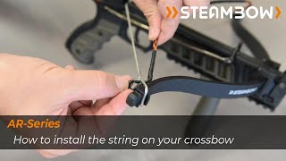 Installing the string on the Steambow AR6 Stinger II pistol crossbow [upl. by Htims]