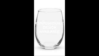 Personalized Letter D Stemless wine glass [upl. by Hayward963]