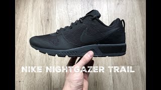 Nike Nightgazer Trail ˋblack´  UNBOXING amp ON FEET  fashion shoes  2017  HD [upl. by Arac]