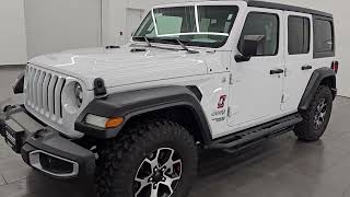 2020 JEEP WRANGLER UNLIMITED SPORT S STICK SHIFT LED LIGHTS SHORT 4K WALKAROUND 14814Z [upl. by Ayatnahs]