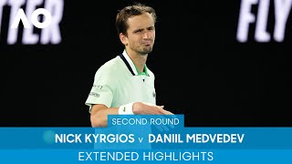 Nick Kyrgios v Daniil Medvedev Extended Highlights 2R  Australian Open 2022 [upl. by Airekahs]