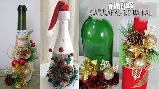 4 DIYS DE NATAL USANDO GARRAFAS FAÇAVOCÊMESMO [upl. by Madlen]