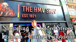 🛍️Famous London Street for Shopping  Oxford Street  London United Kingdom [upl. by Rivers]