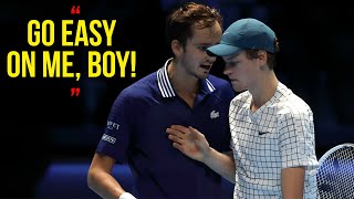 Jannik Sinner VS Daniil Medvedev Turn Tennis Into MADNESS  ANIMALISTIC RALLIES [upl. by Robina946]