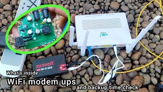 Whats inside wifi modem ups and backup time check [upl. by Nylodnewg]