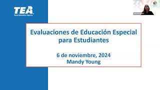 Evaluaciones de educación especial [upl. by Pohsib]