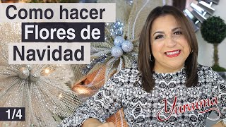 FLORES NAVIDEÑAS FACILES 🎄 DIY Nochebuena navideña [upl. by Eseyt]