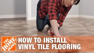 How to Install PeelandStick Vinyl Tile Flooring  The Home Depot [upl. by Gregorio]