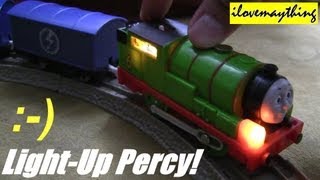 LightUp Percy and Thomas the Tank Engine  Trackmaster Motorized Engines [upl. by Ocsinarf]