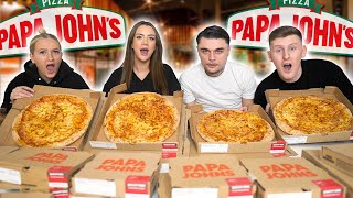 Last to STOP Eating PAPA JOHNS Wins £1000  Challenge [upl. by Karlin]