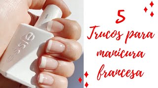 5 TRUCOS PARA HACER MANICURA FRANCESA FÁCIL EN CASA💅 [upl. by Yelnet]