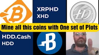 Multi Mining Burst  BitcoinHD  Litecoin HD  HDDCash  XRPHD With one Plots  Alpha One [upl. by Earlene]