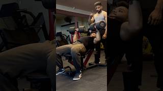 FAKE weights gymmotivation gymrat dumbbellpress challenge gymlife powerliftingmotivation [upl. by Hamo]