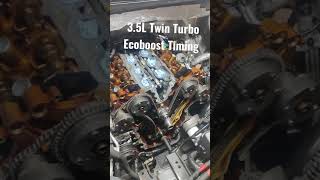 Ford F150 Ecoboost 35L Twin Turbo timing chain service [upl. by Hippel201]