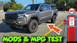 MODDED 2023 Nissan FRONTIER PRO4X MPG TEST [upl. by Bianca991]